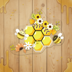 Honeycomb Bee Artwork Neon Sign Shop Wall Decor Sign