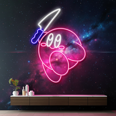 Kirby Neon Sign Cartoon Neon Sign Kids Gift