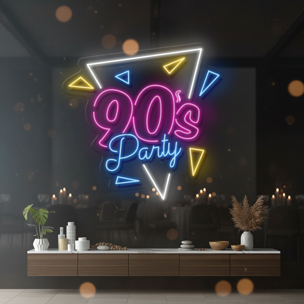 Retro 90’s Party Decor Neon Sign