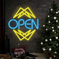 Open Neon Sign Shop Business Decor Sign