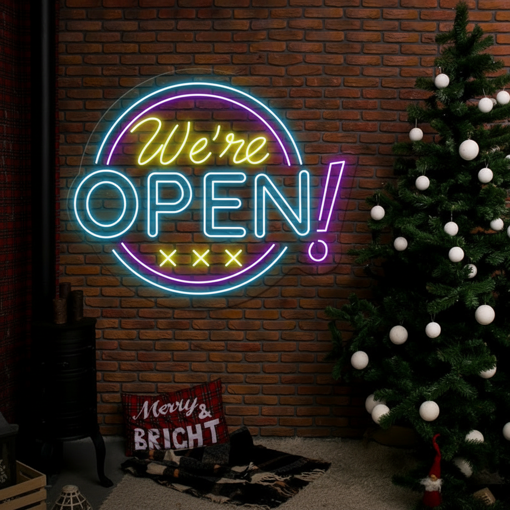 We Are Open Led Neon Sign Business Shop Decor Sign