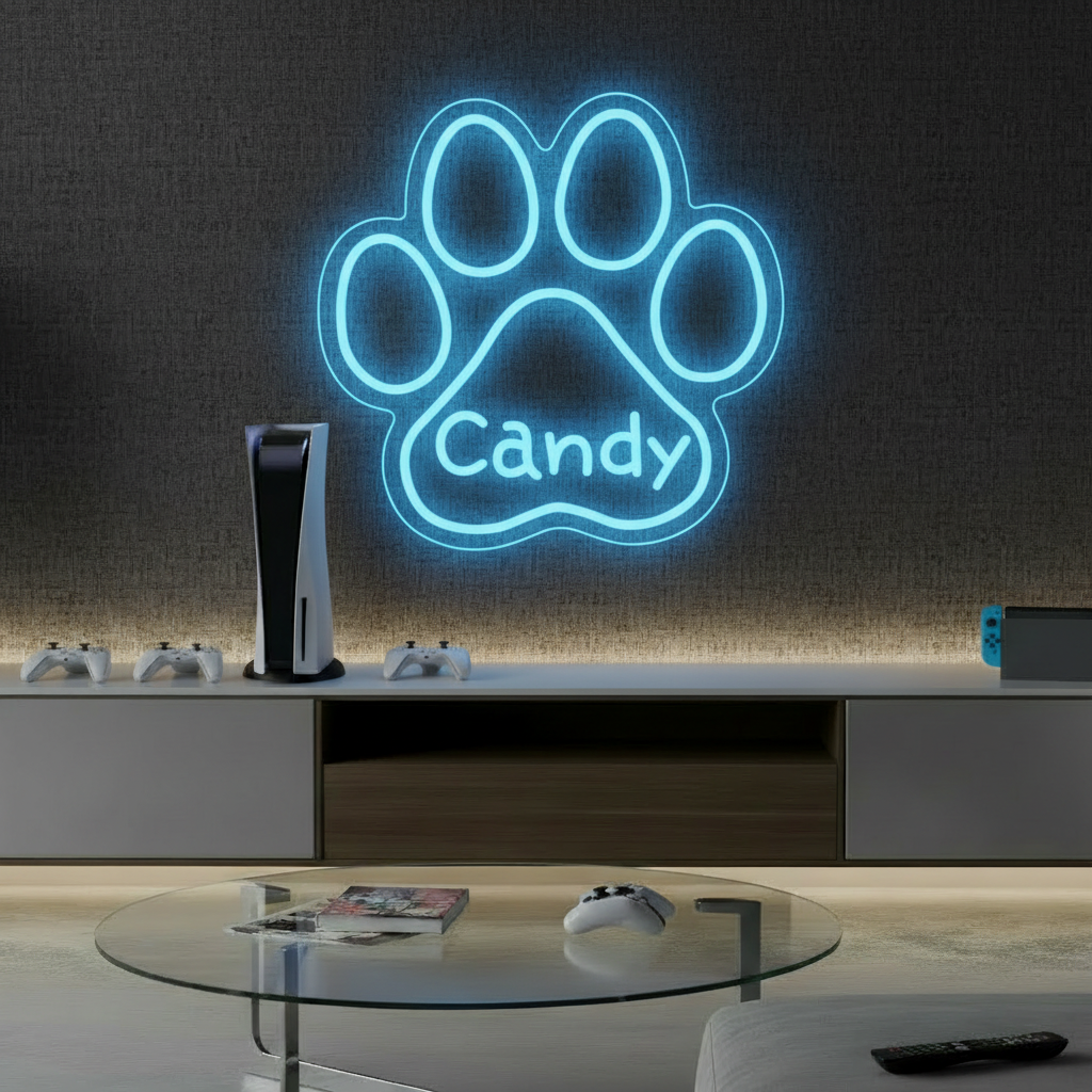 Custom Paw Neon Sign - VN03 - Customneonstudio