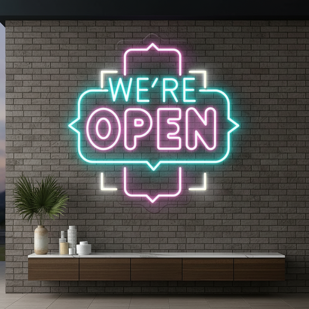 We're Open Led Neon Sign Business Shop Decor Sign