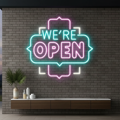 We're Open Led Neon Sign Business Shop Decor Sign