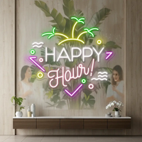 Custom Happy Hour Led Neon Sign Home Decor Sign