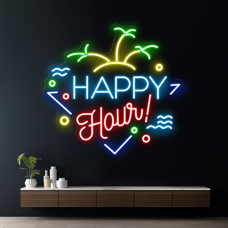 Custom Happy Hour Led Neon Sign Home Decor Sign - VN03 - Customneonstudio