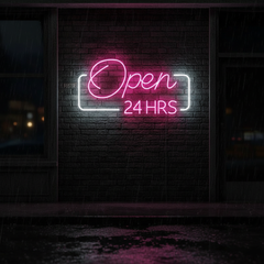 24 Hours Open Led Neon Sign for Shop Decor