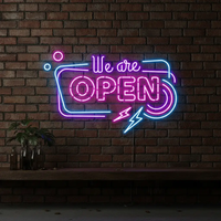 Colorful We're Open Led Neon Sign