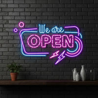 Colorful We're Open Led Neon Sign