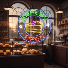 Bakery Shop Open Led Neon Sign