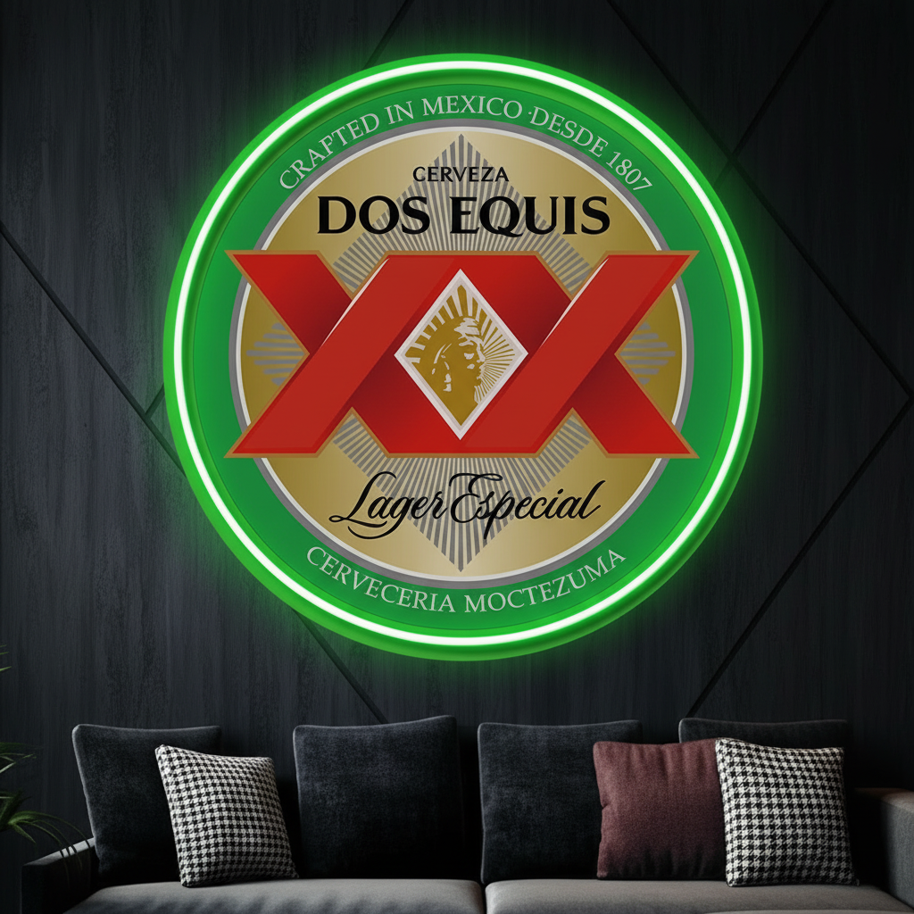Dos Equis  Beer Logo Led Neon Sign Man Cave Gift - VN03 - Customneonstudio