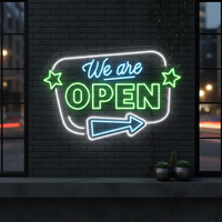 We Are Open Led Neon Sign Business Shop Decor Sign Light