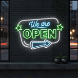 We Are Open Led Neon Sign Business Shop Decor Sign Light