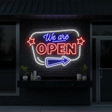 We Are Open Led Neon Sign Business Shop Decor Sign Light