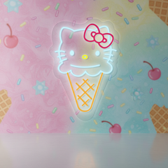Cute Cat Neon Sign Light for Dessert Shop Room Wall Decor