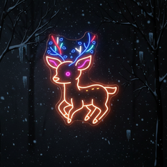 Colorful Reindeer Led Neon Sign Kids Room Decor