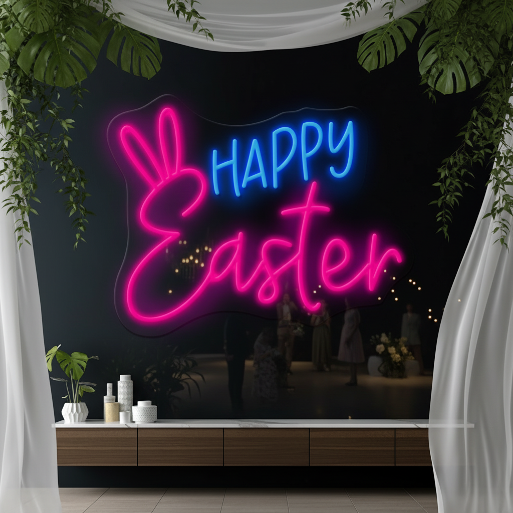 Happy Easter Led Neon Sign Party Decor Sign