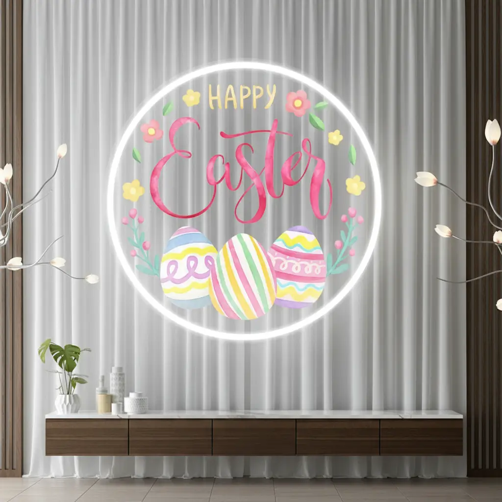 Round Acrylic Led Neon Sign
