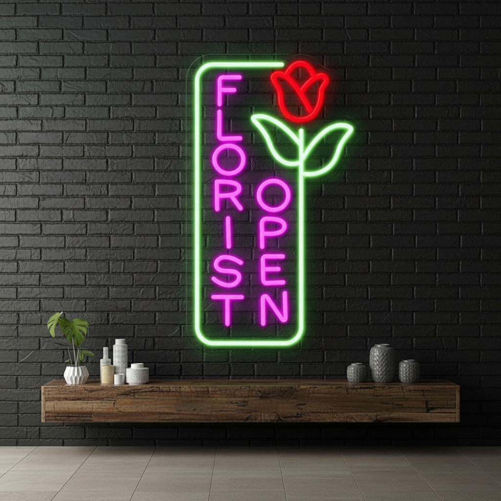 Florist Shop Open Led Neon Sign Business Shop Decor