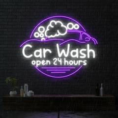 Car Wash Shop Open Led Neon Sign
