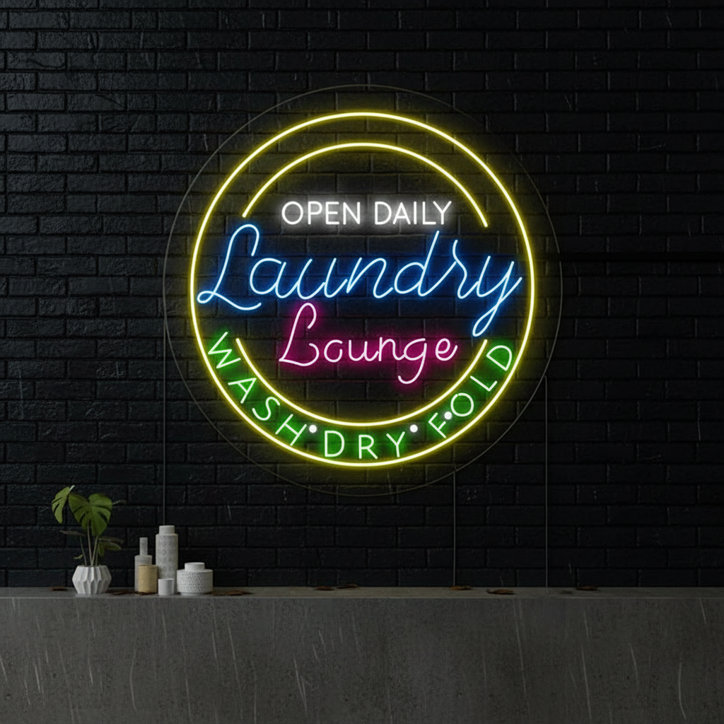 Laundry Shop Open Led Neon Sign