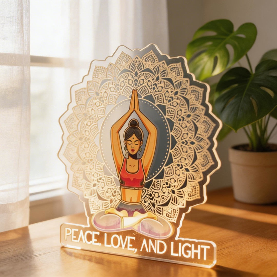 Personalized Yoga Night Light For Yoga Studio SGTN023