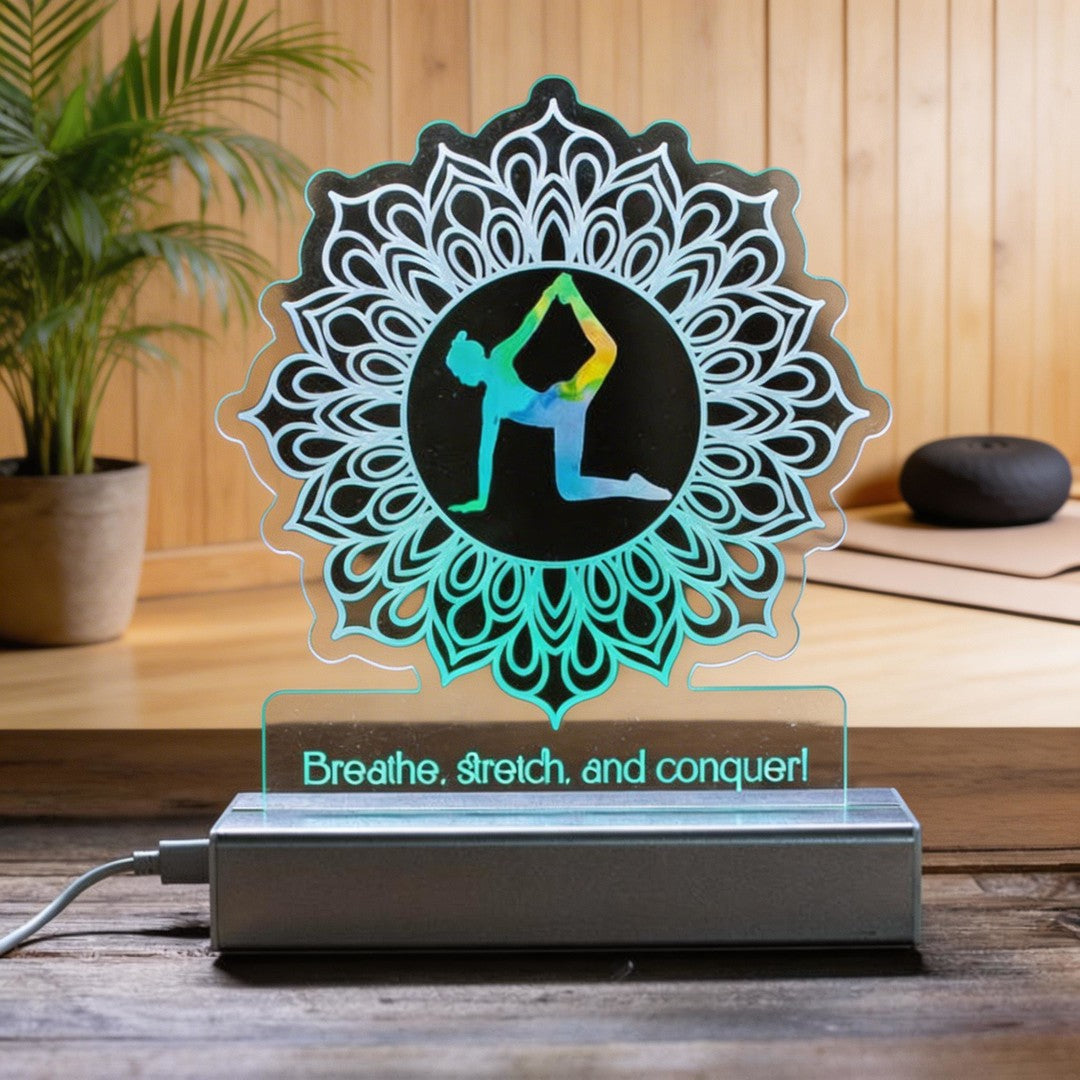 Lotus Flower Mandala Personalized Night Light SGTN027