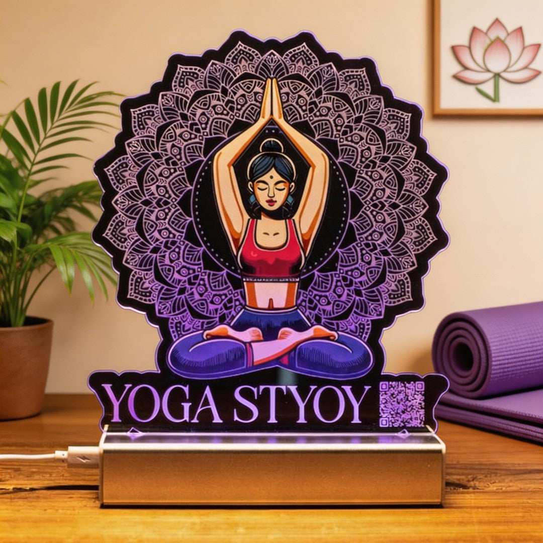 Personalized Yoga Night Light For Yoga Studio SGTN023