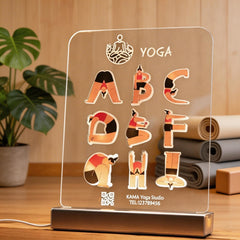 Personalized Yoga ABC Letter Exercises LED Night Light SGTN030