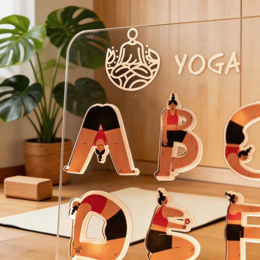 Personalized Yoga ABC Letter Exercises LED Night Light SGTN030