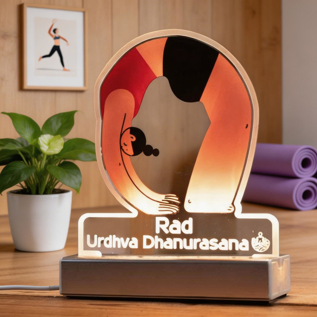 Custom Yoga Girl Rad Pose Illustration LED Night Light SGTN035