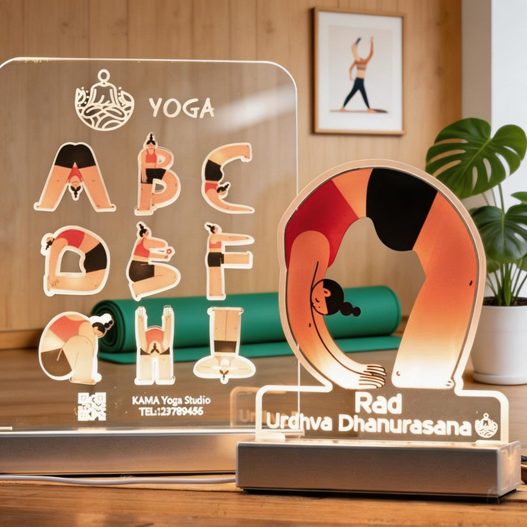 Personalized Yoga ABC Letter Exercises LED Night Light SGTN030