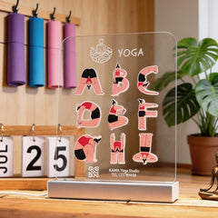 Personalized Yoga ABC Letter Exercises LED Night Light SGTN030