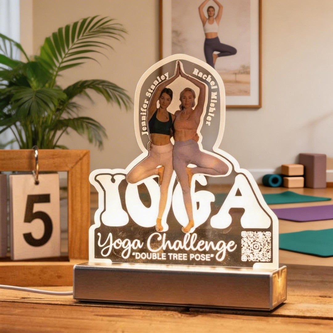 Yoga Challenge "Double-tree" Pose Night Light Souvenir SGTN036