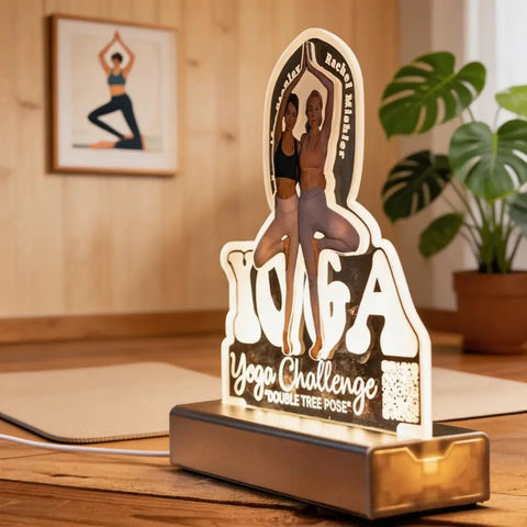 Yoga Challenge "Double-tree" Pose Night Light Souvenir SGTN036