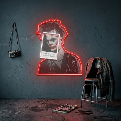 Joker Inside Collapse Art LED Neon Sign Light Pop Art
