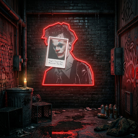 Joker Inside Collapse Art LED Neon Sign Light Pop Art