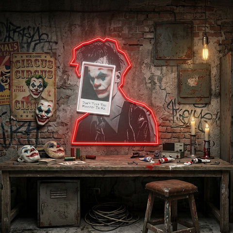 Joker Inside Collapse Art LED Neon Sign Light Pop Art