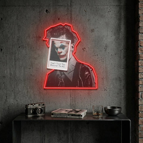 Joker Inside Collapse Art LED Neon Sign Light Pop Art