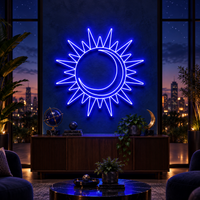 Moon and Sun neon sign