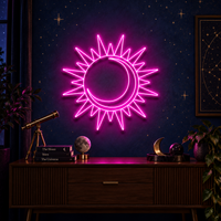 Moon and Sun neon sign