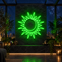 Moon and Sun neon sign