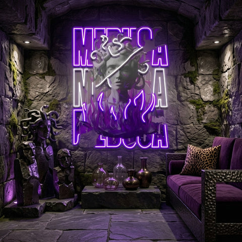 Medusa Painting In Collapse Art LED Neon Sign Light Pop Art