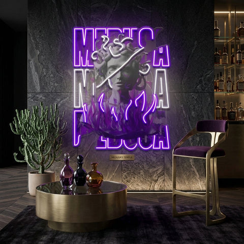 Medusa Painting In Collapse Art LED Neon Sign Light Pop Art