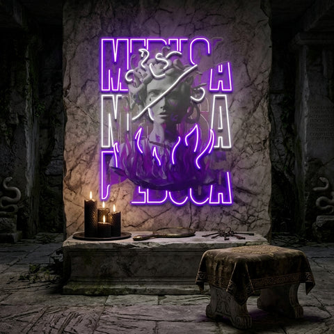 Medusa Painting In Collapse Art LED Neon Sign Light Pop Art