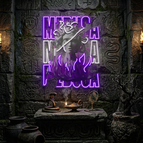 Medusa Painting In Collapse Art LED Neon Sign Light Pop Art