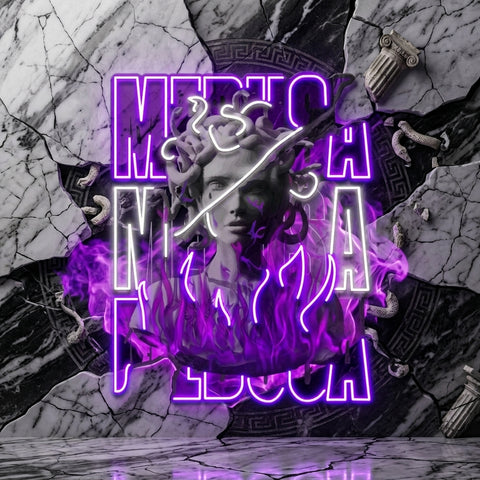 Medusa Painting In Collapse Art LED Neon Sign Light Pop Art