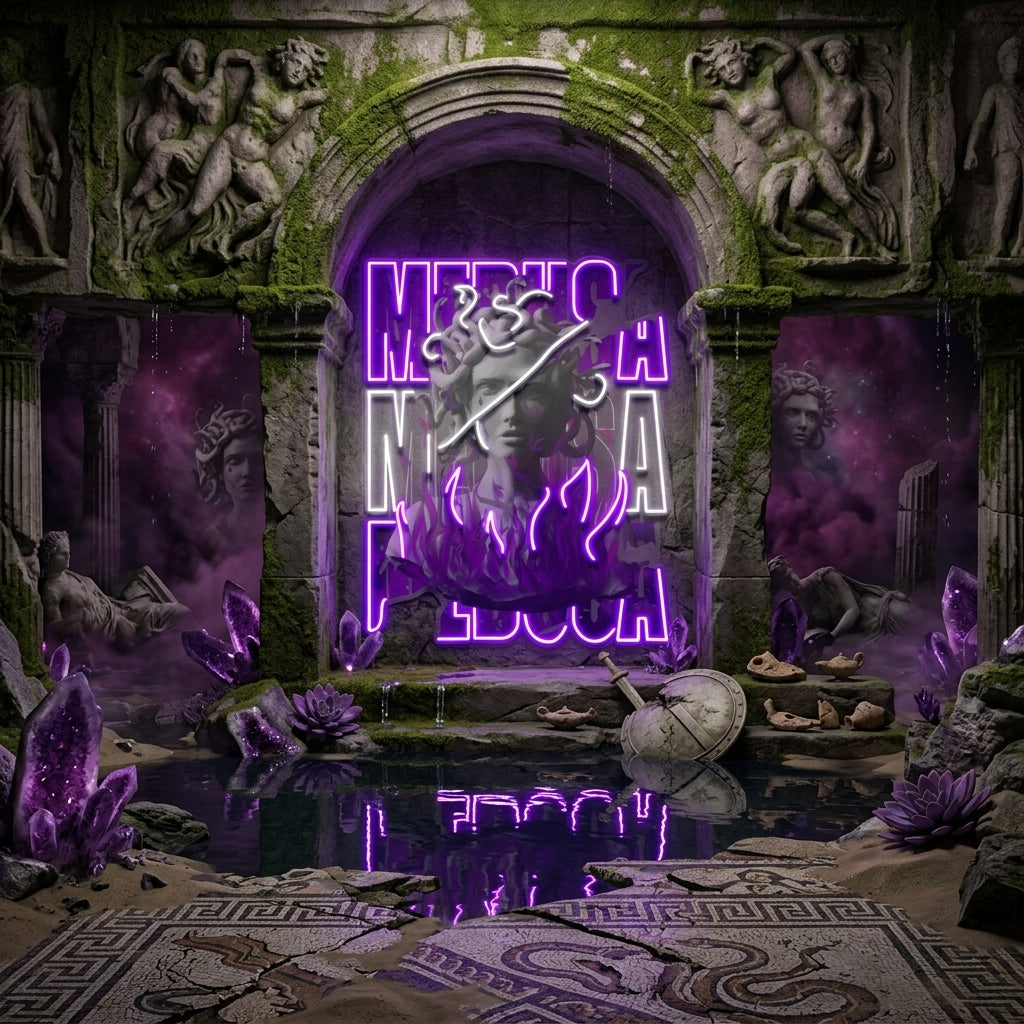 Medusa Painting In Collapse Art LED Neon Sign Light Pop Art