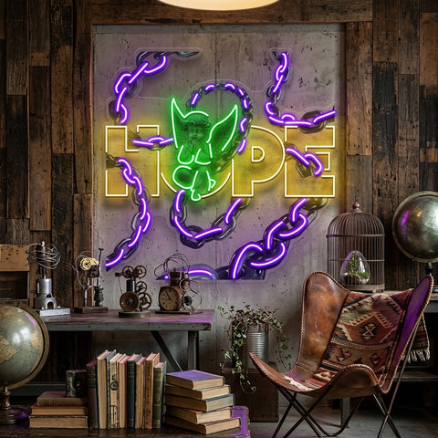 Hope Breaks The Limit Collapse Art LED Neon Sign Light Pop Art