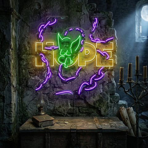 Hope Breaks The Limit Collapse Art LED Neon Sign Light Pop Art